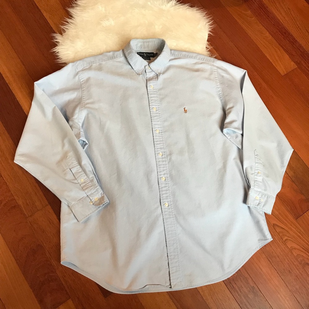 Ralph Lauren Yarmouth Blue Long Sleeve 17.5–36/37